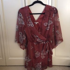 Burnt Orange Floral Romper